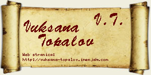 Vuksana Topalov vizit kartica